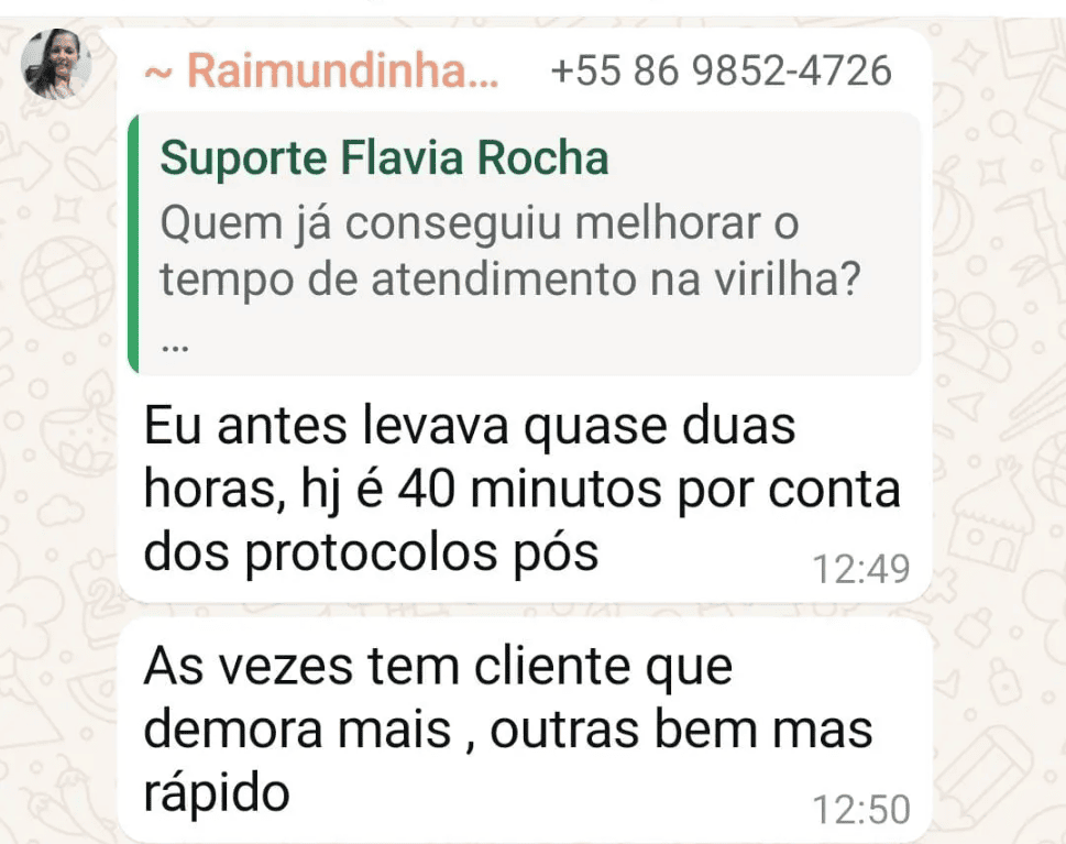 Depoimento de aluna