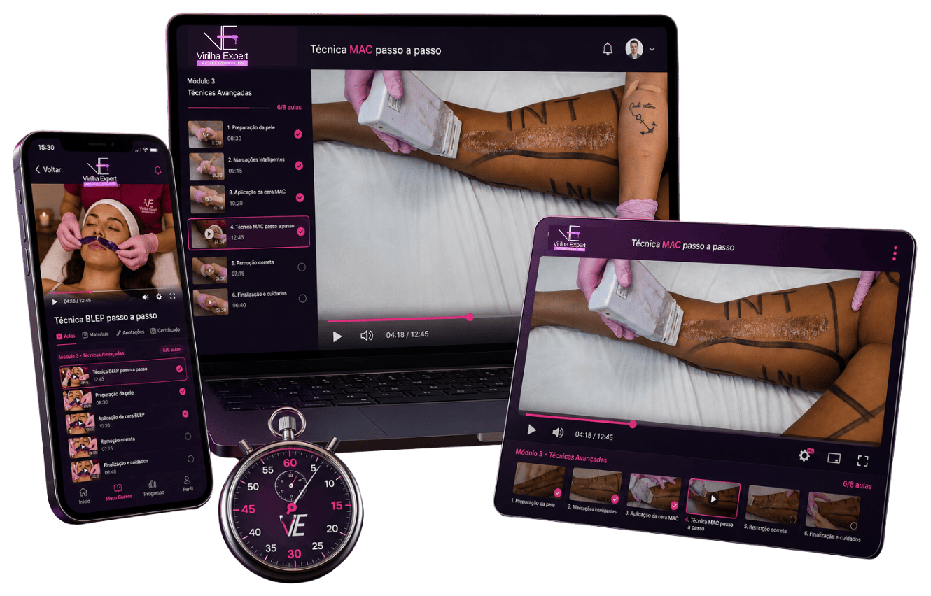 Mockup do curso Virilha Expert