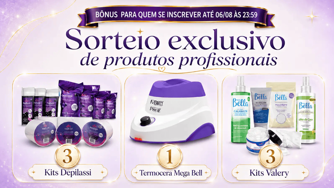 Sorteio exclusivo de produtos profissionais